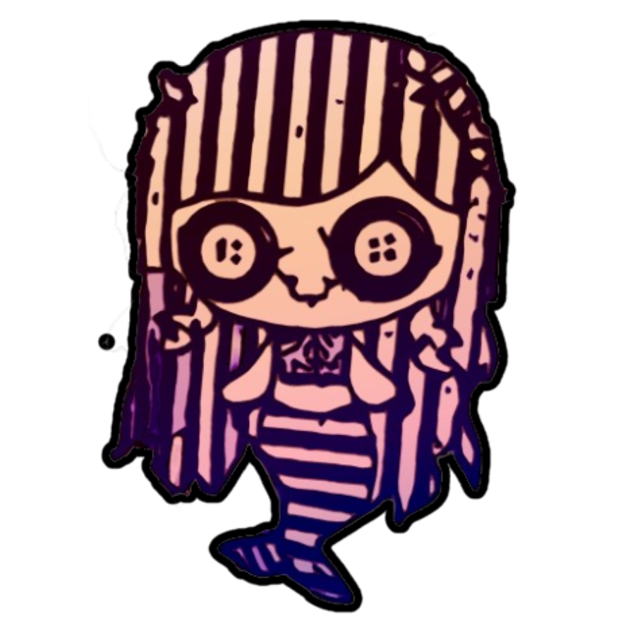 Goth Rag Doll - Die Cut Sticker PJ1008