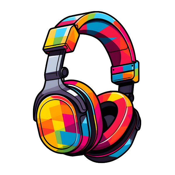 Retro Headphones - Die Cut Sticker #1009