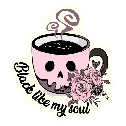 Black like my coffee - Die Cut Sticker #1014