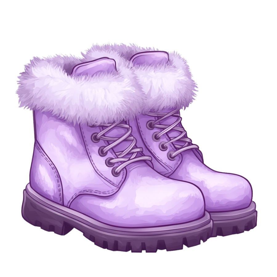 Lavendar Ankle Boots- Die Cut Sticker #1023