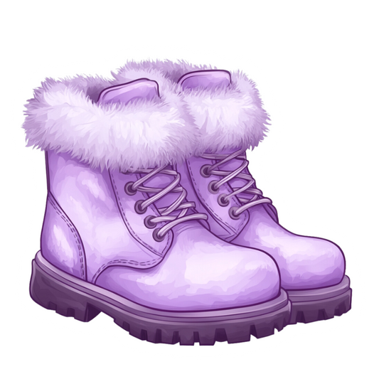 Lavendar Ankle Boots- Die Cut Sticker #1023