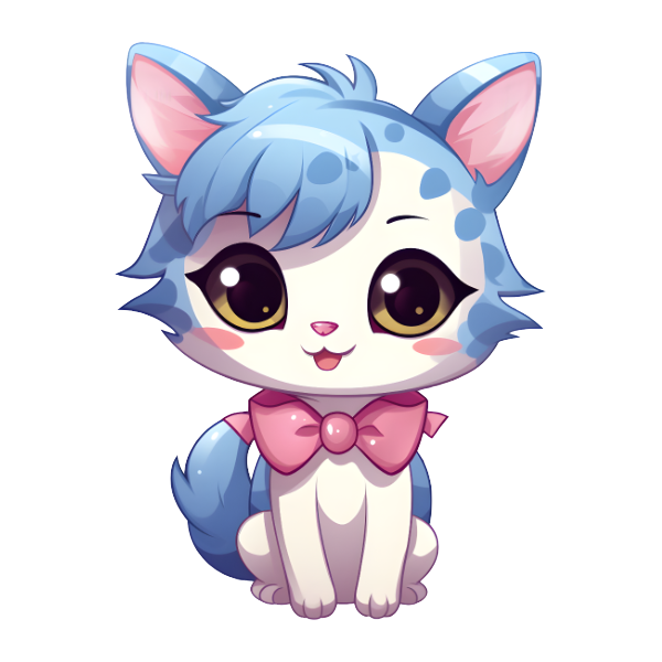 Cute Chibi Kitty - Die Cut Sticker #1026