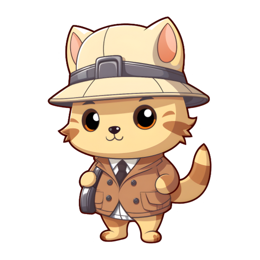 Chester the Chibi Detective - Die Cut Sticker #1028