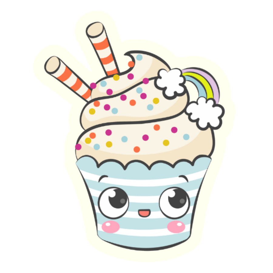 Kawaii Dessert Parfait - Die Cut Sticker #1035