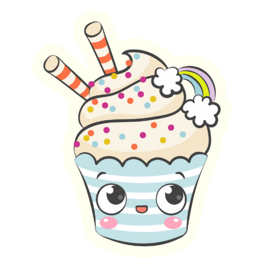 Kawaii Dessert Parfait - Die Cut Sticker #1035