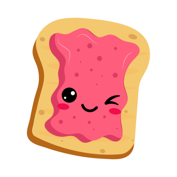 Kawaii Jelly Toast - Die Cut Sticker #1051