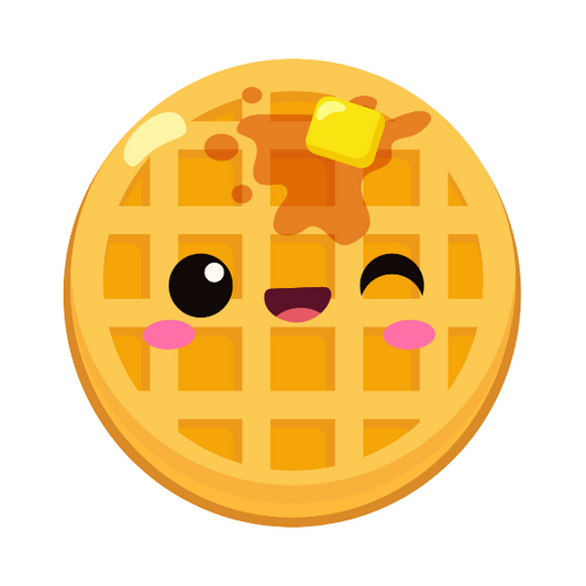 Kawaii Waffle - Die Cut Sticker #1053