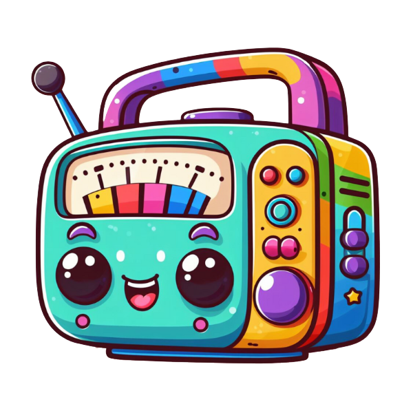 Retro Radio - Die Cut Sticker #1054