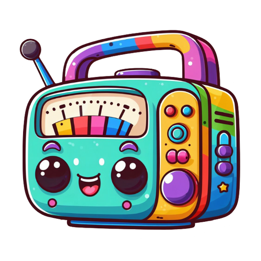 Retro Radio - Die Cut Sticker #1054