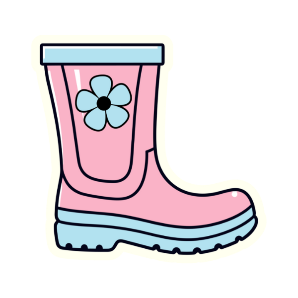 Pastel Rain Boot - Die Cut Sticker #1082