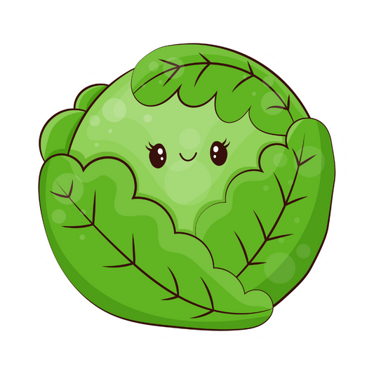 Kawaii Cabbage - Die Cut Sticker #1089