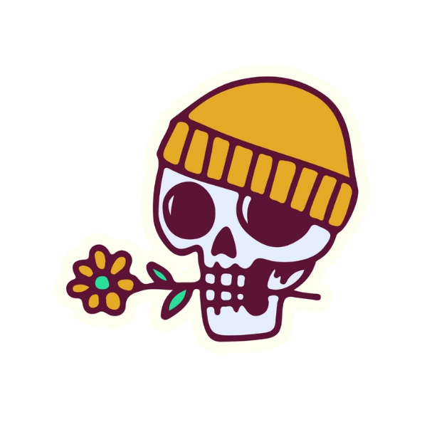 For you my love ...Skull Die Cut Sticker #1090