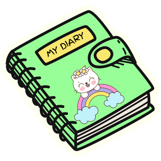 My Diary in Mint Green - Die Cut Sticker #1216