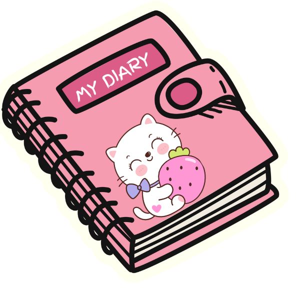 My Diary in Pink - Die Cut Sticker #1218