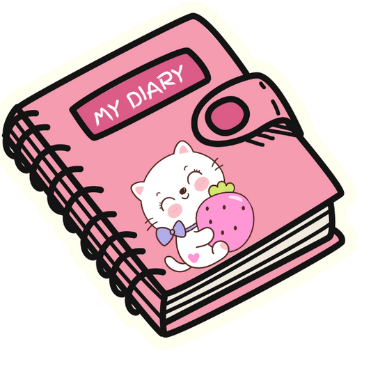 My Diary in Pink - Die Cut Sticker #1218