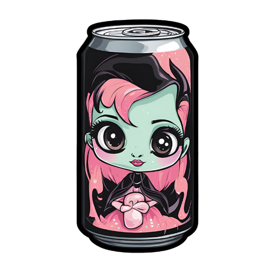 Goth Soda Can - Die Cut Sticker #1439