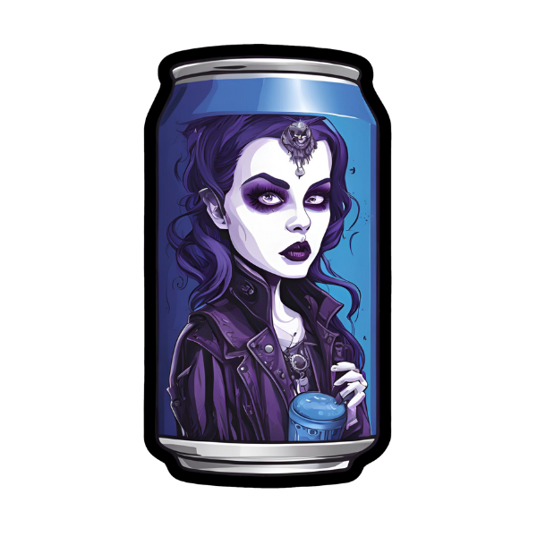 Goth Soda Can - Die Cut Sticker #1446