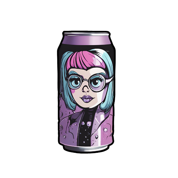 Goth Soda Can - Die Cut Sticker #1449