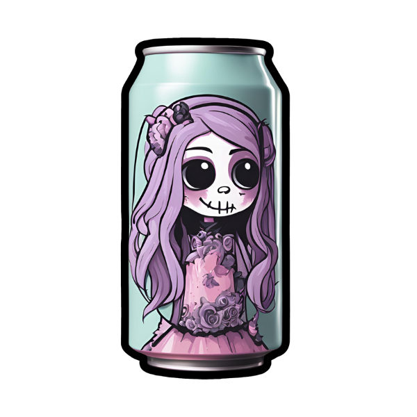 Goth Soda Can - Die Cut Sticker #1552