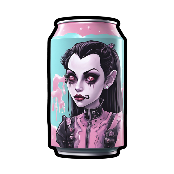 Goth Soda Can - Die Cut Sticker #1554