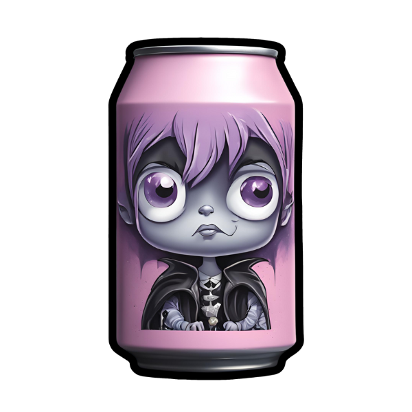 Goth Soda Can - Die Cut Sticker #1555