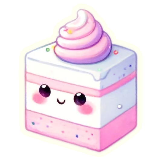 Kawaii Sweet Cake Treat - Die Cut Sticker #1595