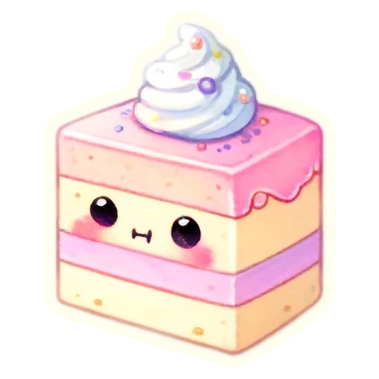 Kawaii Sweet Cake Treat - Die Cut Sticker #1597