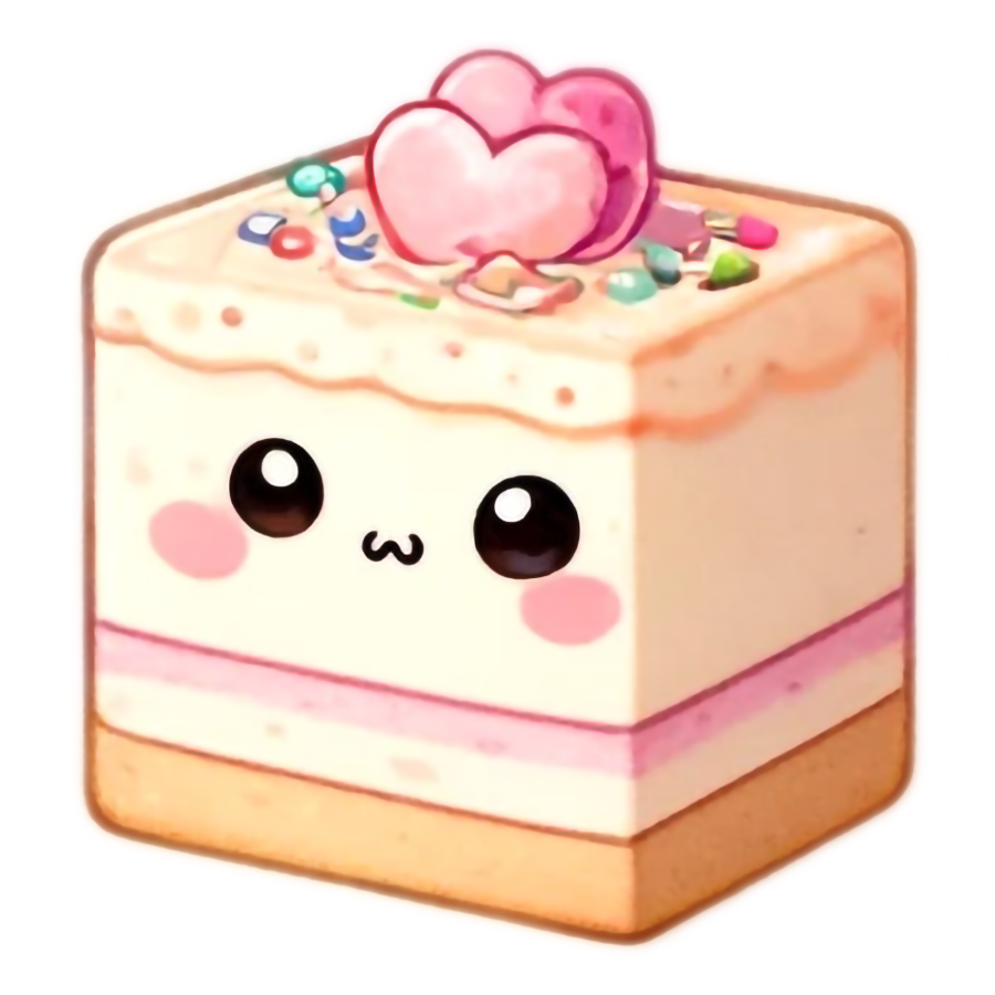 Kawaii Sweet Cake Treat - Die Cut Sticker #1602