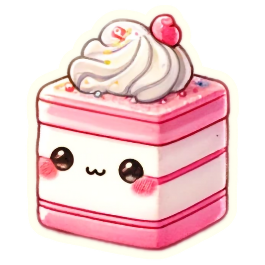 Kawaii Sweet Cake Treat - Die Cut Sticker #1607