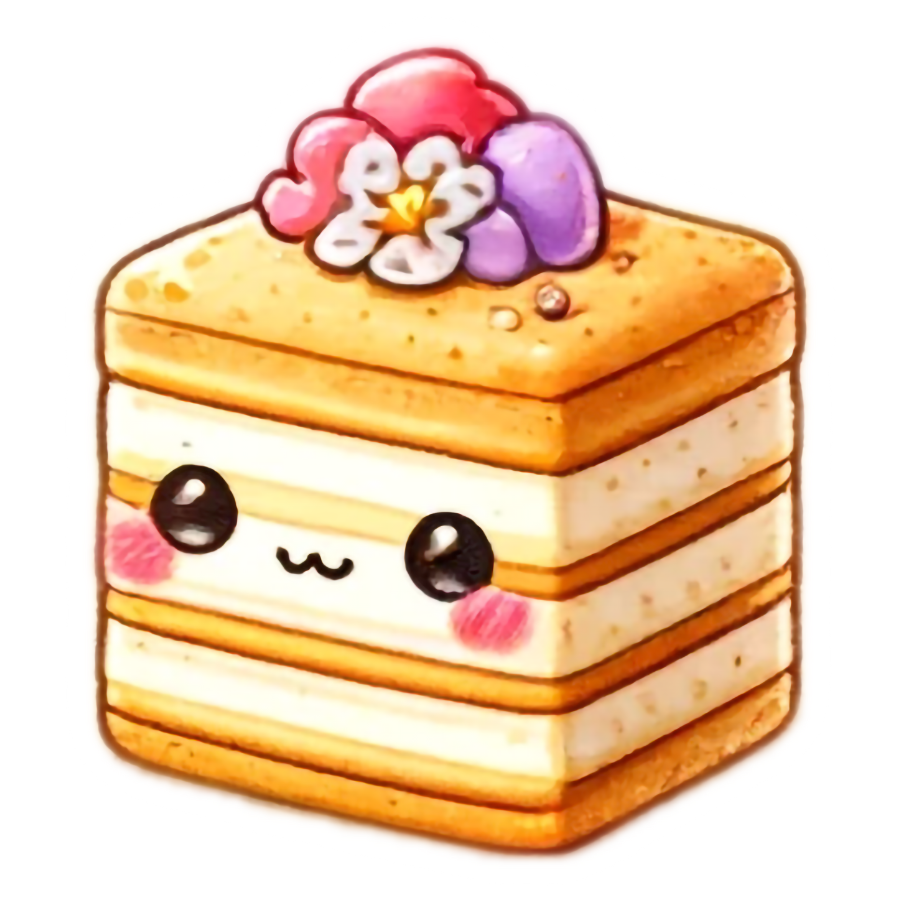 Kawaii Sweet Cake Treat - Die Cut Sticker #1608