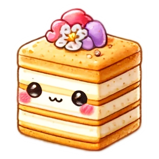 Kawaii Sweet Cake Treat - Die Cut Sticker #1608