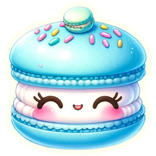 Kawaii Sweet Macaroon Treat - Die Cut Sticker #1637