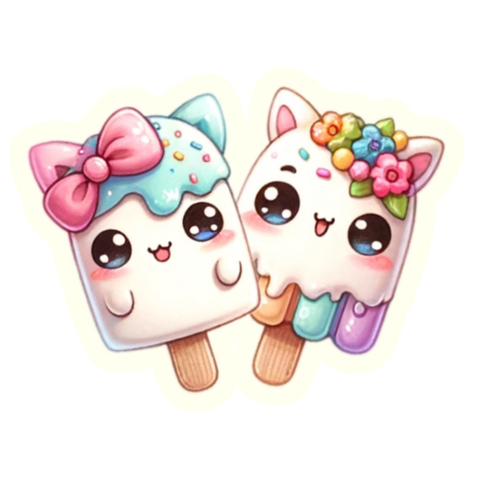 Kawaii Sweet Ice Cream Treat - Die Cut Sticker #1647