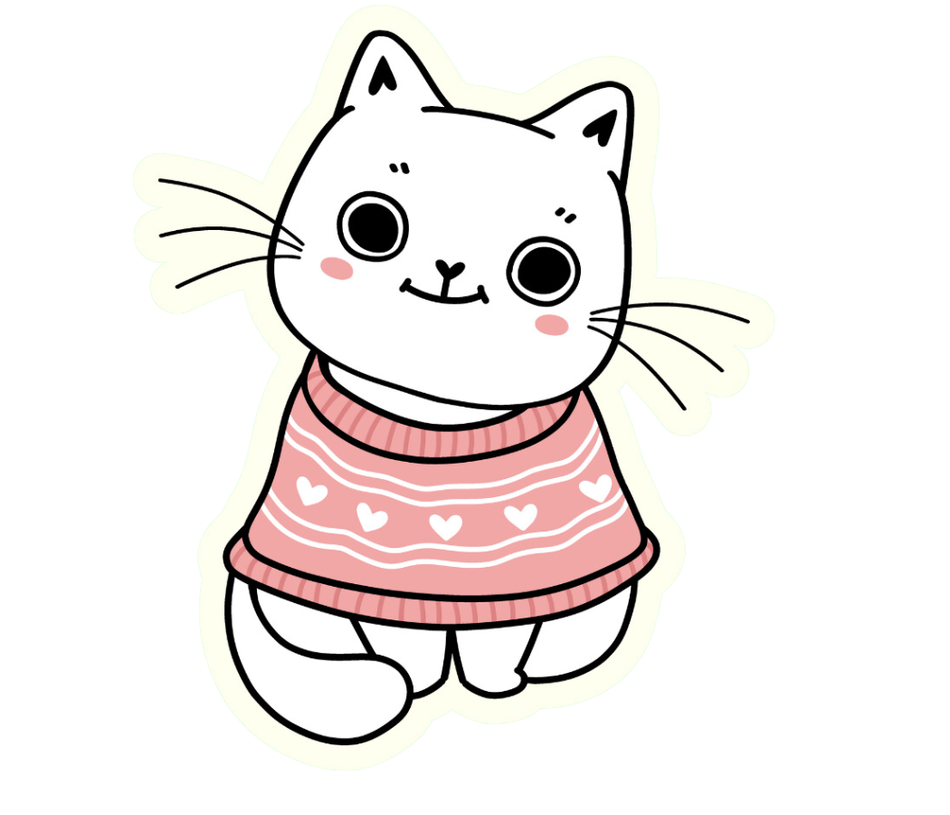 Carly the cat - Die Cut Sticker #1678