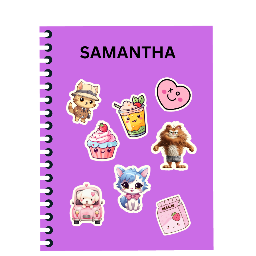 Cute Kawaii Notebook - Die Cut Sticker #1202