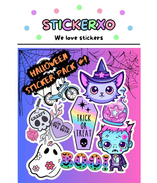 Halloween Sticker Pack #1 - Die Cut Stickers 2.5" (8ct)