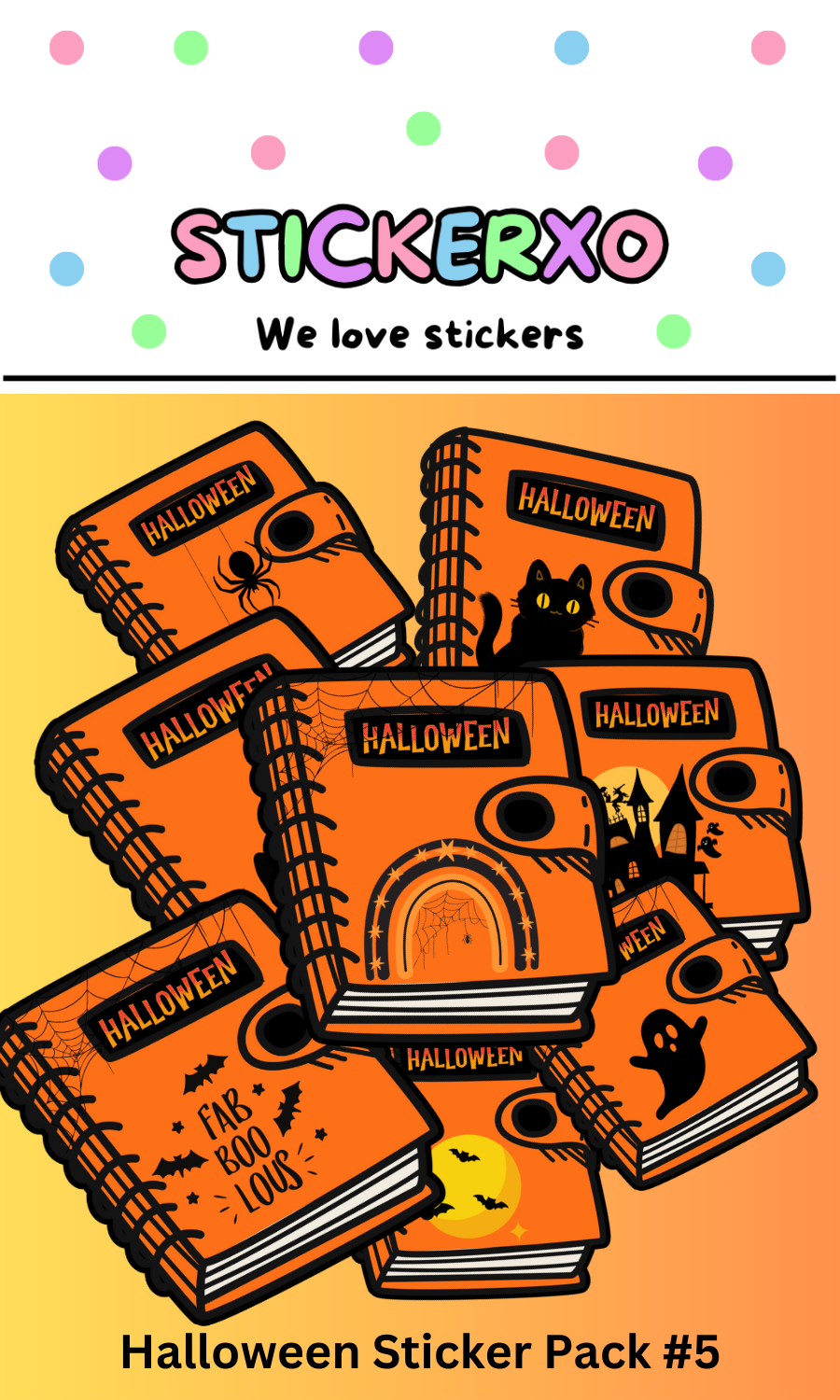 Halloween Sticker Pack #5 - Die Cut Stickers 2.5" (8ct)