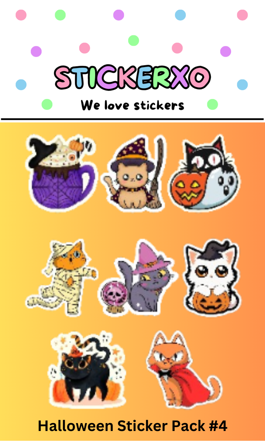 Halloween Sticker Pack #4 - Die Cut Stickers 2.5" (8ct)